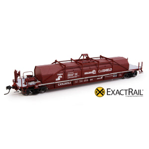 HO Scale: Thrall 54' Conrail "Coil Shield" Coil Car - "As Delivered" G52S