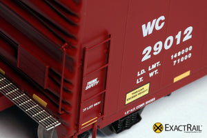 X - PC&F 6033 cu. ft. Hy-Cube Box Car : WC - ExactRail Model Trains - 6
