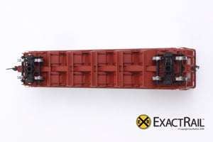 X - Johnstown America AutoFlood II Coal Hopper : BNSF (Brown) (4-pack) - ExactRail Model Trains - 8
