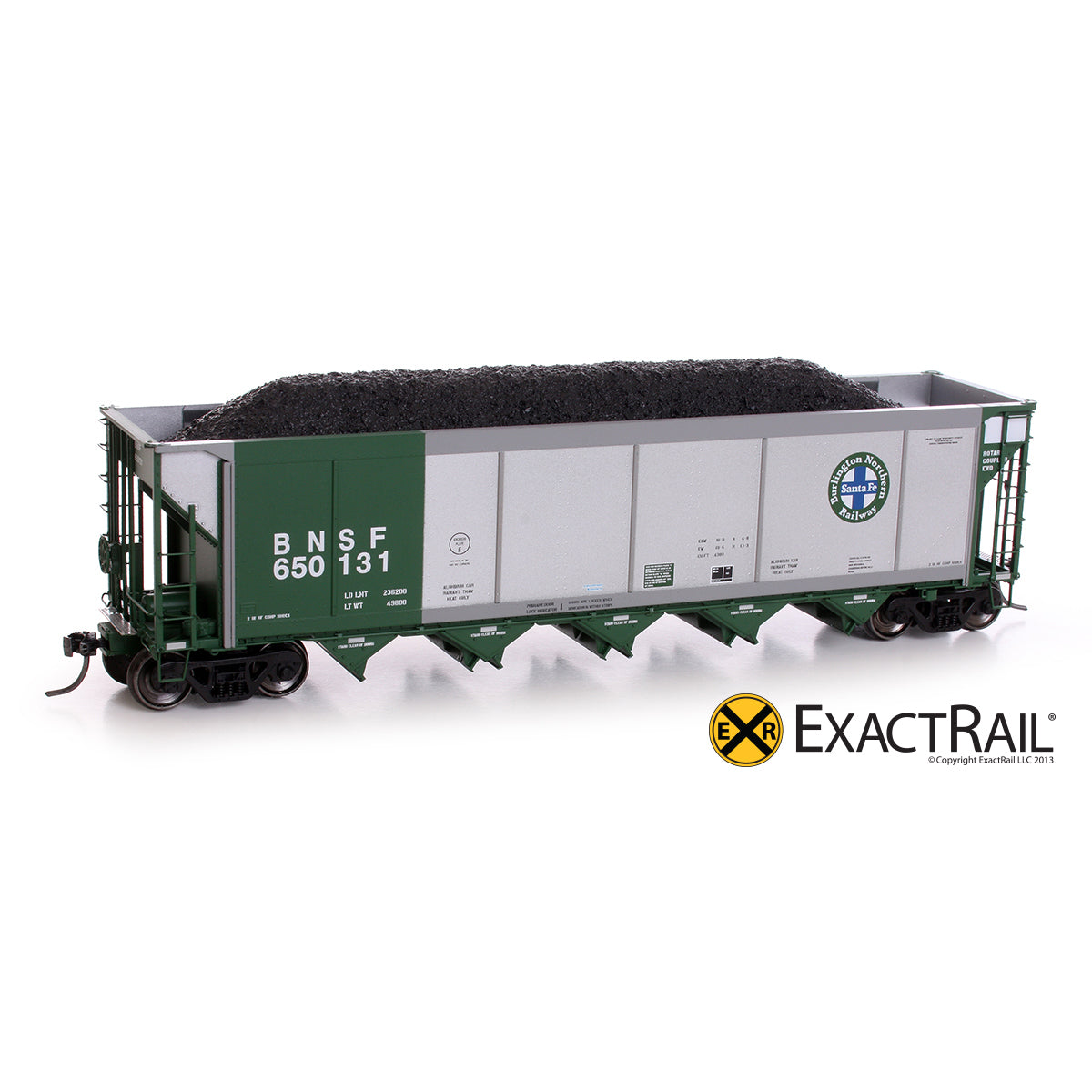 HO Scale: Johnstown America AutoFlood II Hopper - BNSF - Green