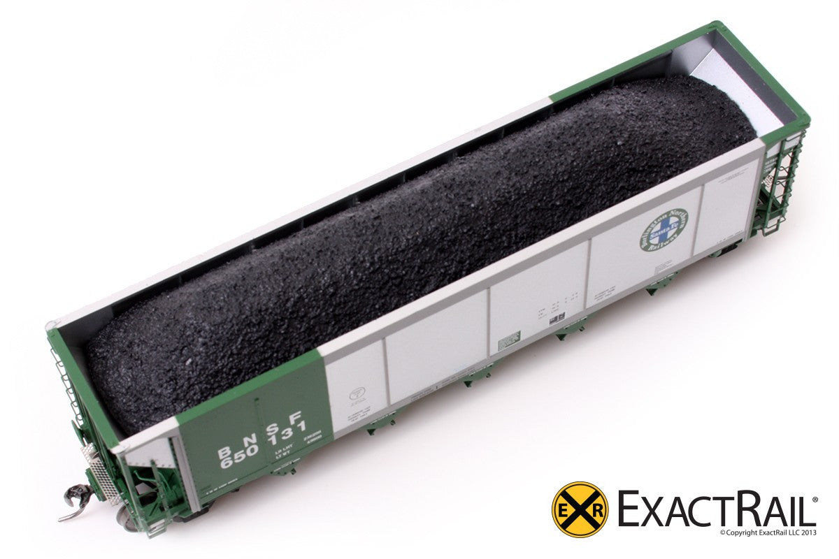 Johnstown America AutoFlood II Coal Hopper : BNSF - Green - ExactRail Model Trains - 3