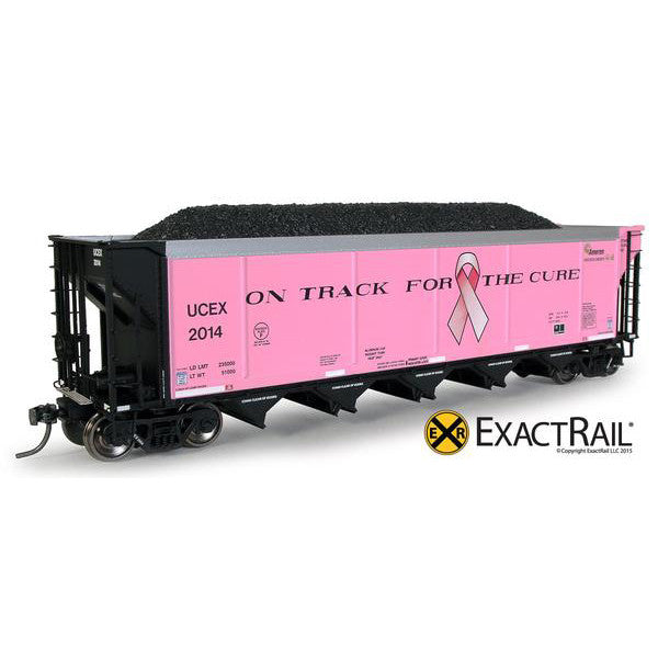 HO Scale: Johnstown America AutoFlood II Hopper - UCEX - 'On Track for the Cure.'