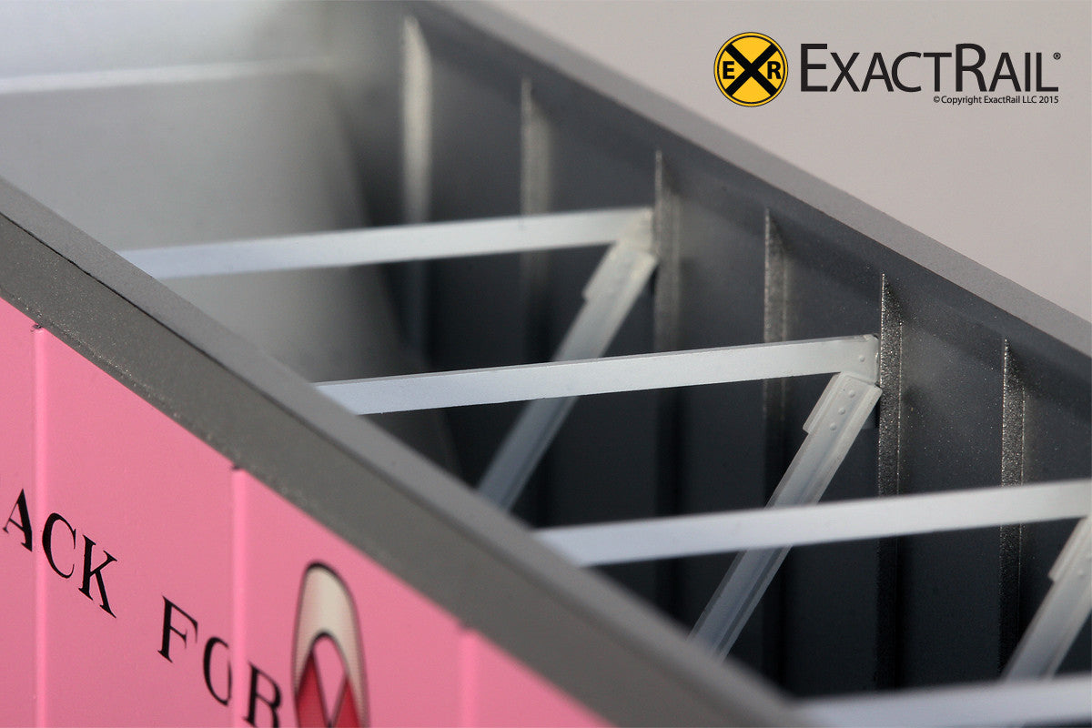 Johnstown America AutoFlood II Coal Hopper : UCEX - 'On Track for the Cure.' - ExactRail Model Trains - 6