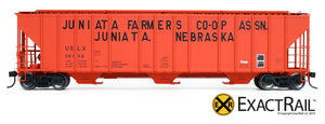 X - Evans 4780 Covered Hopper : Juniata Farmers CO-OP - ExactRail Model Trains - 3