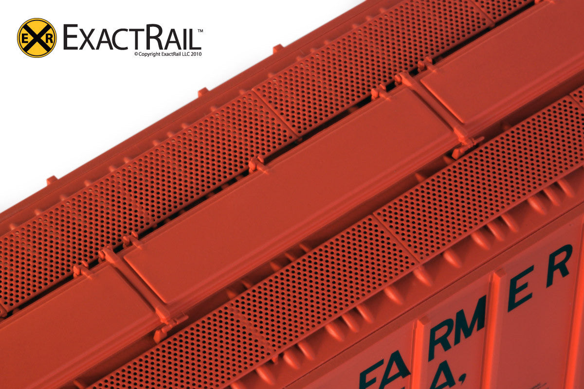 X - Evans 4780 Covered Hopper : Juniata Farmers CO-OP - ExactRail Model Trains - 4