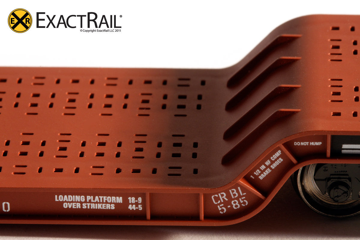 X - 48' Depressed Center Flat Car : CR - ExactRail Model Trains - 3