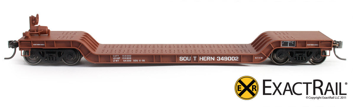 X - 48' Depressed Center Flat Car : SOU - ExactRail Model Trains - 2
