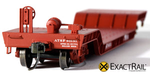 X - 48' Depressed Center Flat Car : ATSF - ExactRail Model Trains - 4