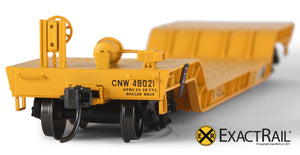 X - 48' Depressed Center Flat Car : CNW - ExactRail Model Trains - 4