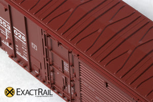 FMC 5277 "Combo Door" Boxcar : CN : 1985 "Wet Noodle" with 9 Panel Roof - ExactRail Model Trains - 4