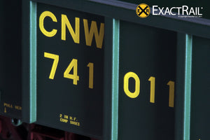 Thrall 2244 15-Panel Gondola - Heavy Top Chord : CNW - ExactRail Model Trains - 6