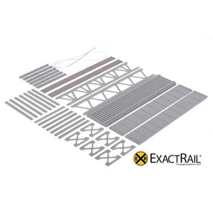 HO Scale: 50' Deck Plate Girder Bridge - Undecorated Kits