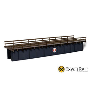 HO Scale: 72' Deck Plate Girder Bridge, Wood Handrails - GN