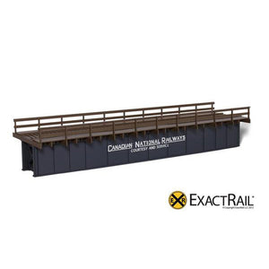 HO Scale: 72' Deck Plate Girder Bridge, Wood Handrails - CN