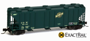 X - N - PS-2CD 4000 Covered Hopper : CGW - ExactRail Model Trains - 3