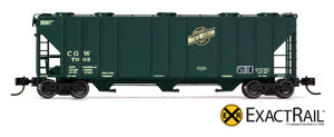 X - N - PS-2CD 4000 Covered Hopper : CGW - ExactRail Model Trains - 4