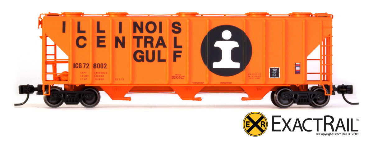 X - N - PS-2CD 4000 Covered Hopper : ICG - ExactRail Model Trains - 7