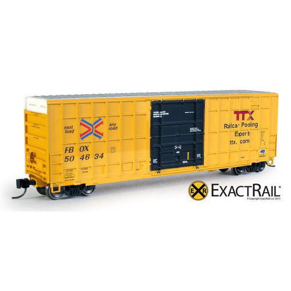 N Scale: Trinity 6275 Plug Door Boxcar - FBOX #504634 'Forward Thinking' Repaint