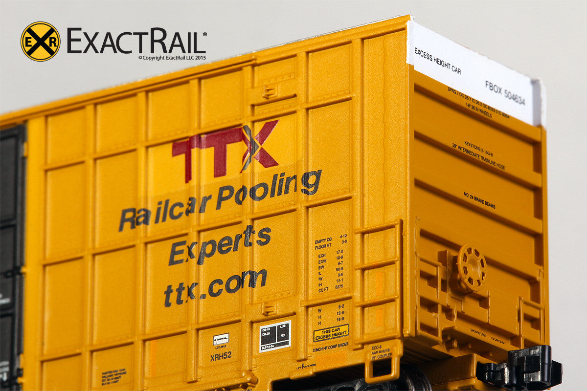 N - Trinity 6275 Plug Door Boxcar - FBOX #504634 'Forward Thinking' Repaint - ExactRail Model Trains - 3