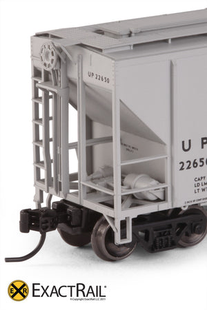 X - N - PS-2CD 4427 Covered Hopper : UP - ExactRail Model Trains - 2