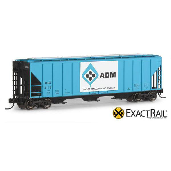 N Scale: PS-2CD 4427 Covered Hopper - TLDX - ExactRail Model Trains
