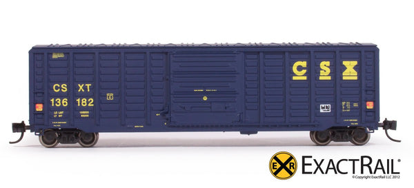 CSX 50' Waffle Side Box Car #136830 3 rails échelle O MTH