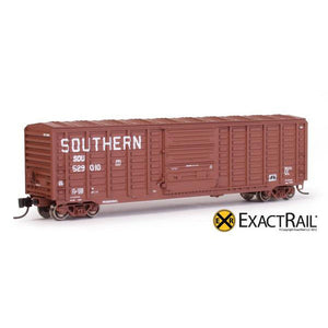 N Scale: PS 50' Waffle Boxcar - SOU "Claytor" Brown