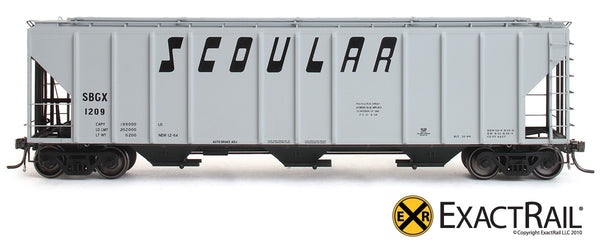 PS-2CD 4427 Covered Hopper HO Scale | SBGX | ExactRail - ExactRail