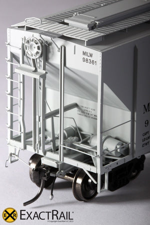 PS-2CD 4427 Covered Hopper : MILW '1965 As-Delivered' - ExactRail Model Trains - 5