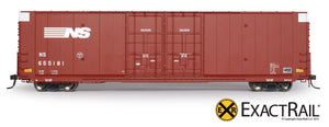 X - Greenville 60' Double Plug Door Box Car : NS - ExactRail Model Trains - 2