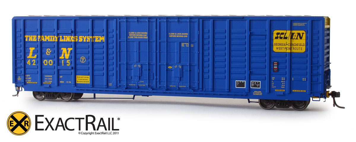 X - P-S 7315 Waffle Box Car : L&N - ExactRail Model Trains - 2