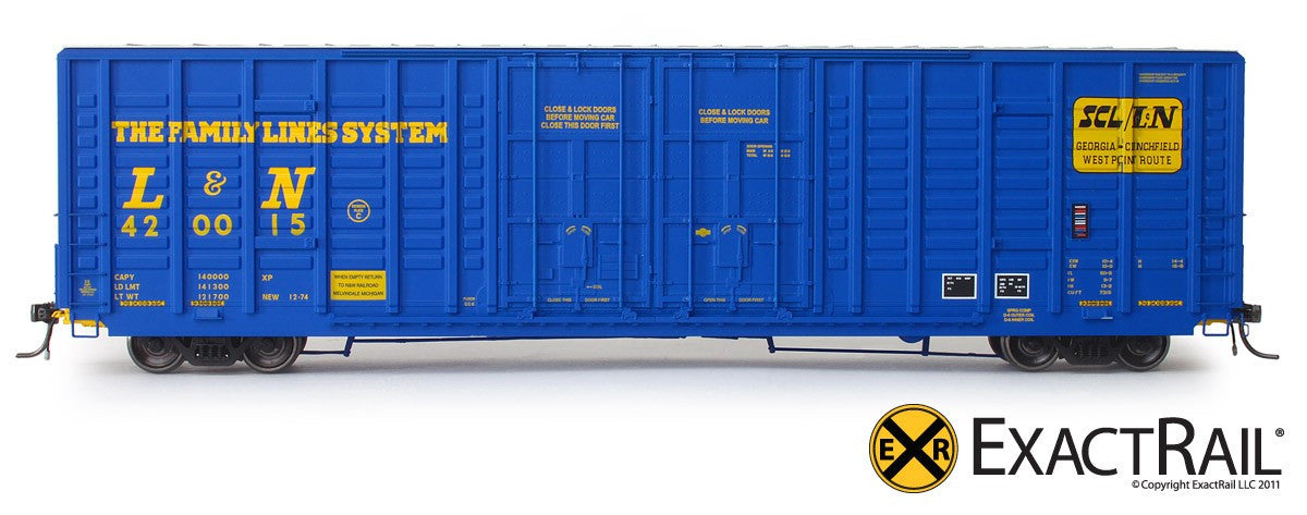 X - P-S 7315 Waffle Box Car : L&N - ExactRail Model Trains - 3