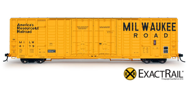HO Scale: P-S 7315 Waffle Boxcar - MIlwaukee Road HO Scale: P-S 7315 Waffle Boxcar - MIlwaukee Road