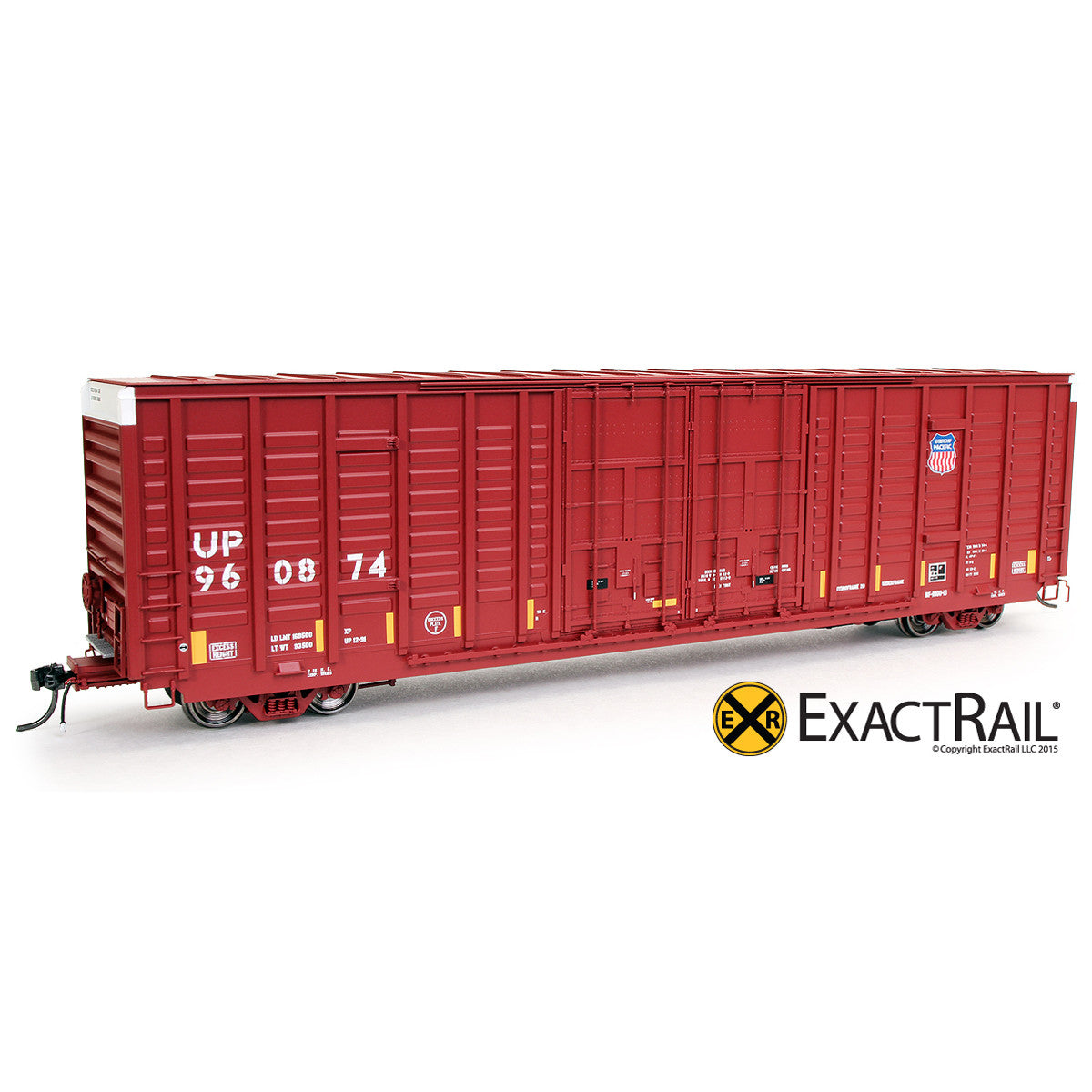 HO Scale: P-S 7315 Waffle Boxcar - UP - Medallion Repaint