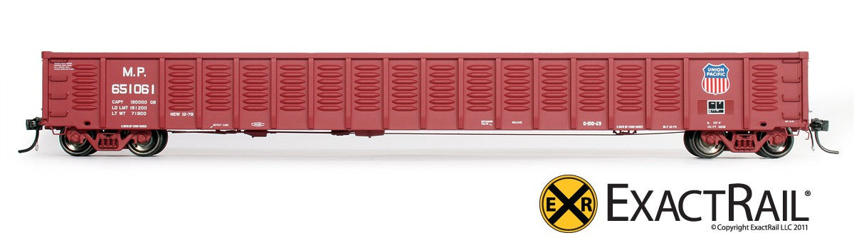 Greenville 65' Mill Gondola : UP - ExactRail Model Trains - 2