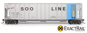 X - Magor 4750 Covered Hopper : SOO - ExactRail Model Trains - 2
