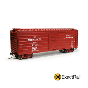 HO Scale: Milwaukee Road 3898 Ribside Boxcar - Hiawatha '9-39 - As-Delivered'