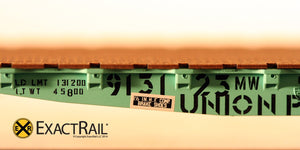 GSC 42' Flat Car : UP : MOW : 913123 - ExactRail Model Trains - 4