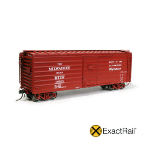 HO Scale: Milwaukee Road 3898 Ribside Boxcar - Electrified Olympian '12-39 - As-Delivered'