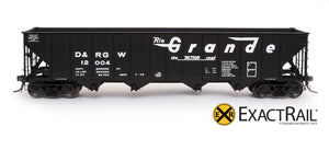 X - Bethlehem 3483 Hopper: D&RGW: "As Delivered" - ExactRail Model Trains - 7