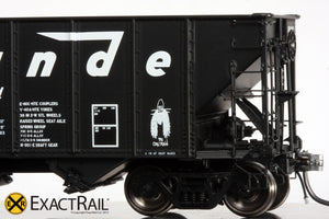 X - Bethlehem 3483 Hopper: D&RGW: "As Delivered" - ExactRail Model Trains - 5