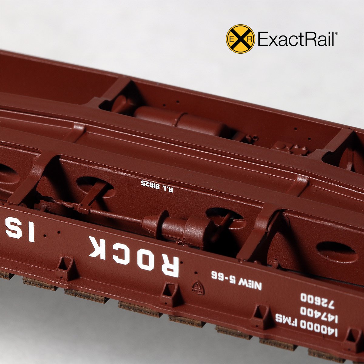 HO Scale: GSI 53'-6" Bulkhead Flat Car - Rock Island