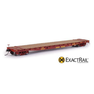 HO Scale: GSC 53'-6" Flat Car - 43'-3" Truck Centers - UP - 1962 'As Delivered'