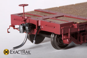 GSC 53'-6" Flat Car : 43'-3" Truck Centers : ATSF : 1954 'As Delivered' - ExactRail Model Trains - 3