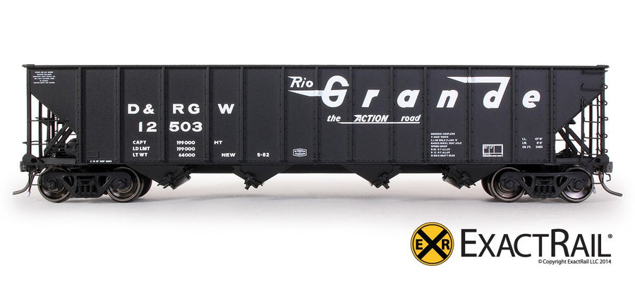 HO Scale: Bethlehem 3483 Hopper - D&RGW - 'As Delivered' 12500-12750