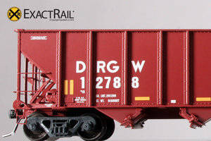 Bethlehem 3483 Hopper : D&RGW : Medallion Repaint - ExactRail Model Trains - 4