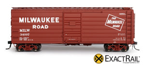 X - Milwaukee Road 40' Rib Side Box Car : MILW - ExactRail Model Trains - 2