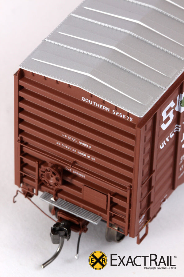 HO Scale: PS 50' Waffle Box Car - SOU - ExactRail Model Trains