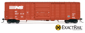 X - PS 50' Waffle Box Car : NS - ExactRail Model Trains - 6