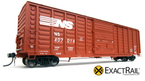 X - PS 50' Waffle Box Car : NS - ExactRail Model Trains - 4